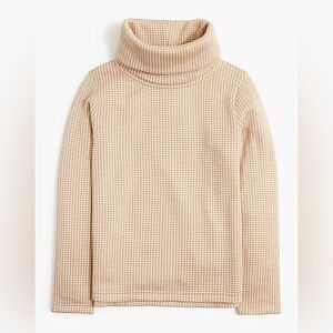 J. Crew Beige Waffle Knit Turtleneck Sweater